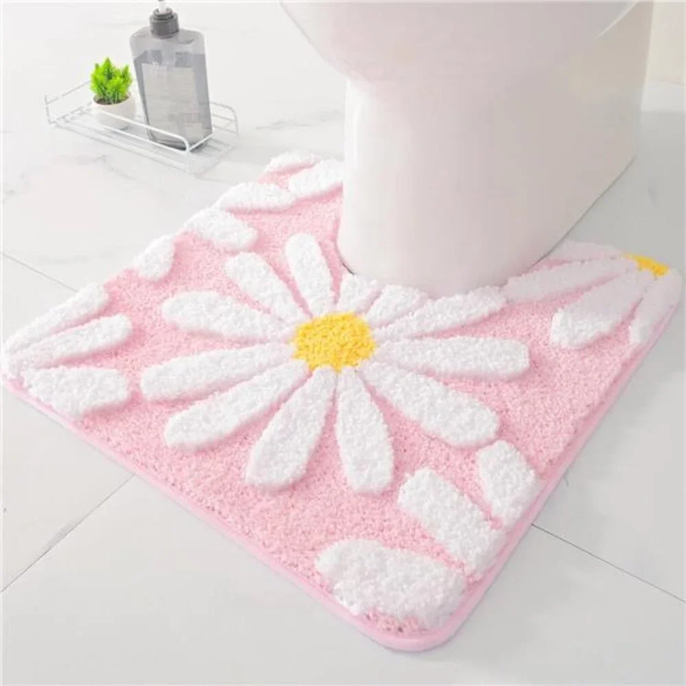 Cute Daisy Contour Bath Rug